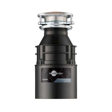 InSinkerator - Badger 5XP Lift and Latch Power Series 3/4 HP Continuous Feed Garbage Disposal with Power Cord - Black