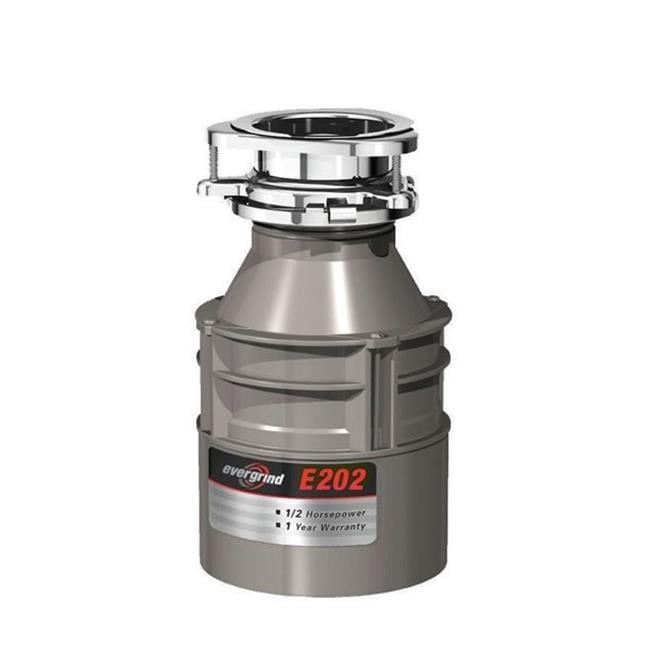 InSinkErator E202W-C 6.375 in. Evergrind Single Phase Continuous Feed Food Waste Disposer with 0.5 HP Enamel Power Cord in Waterborne Grey