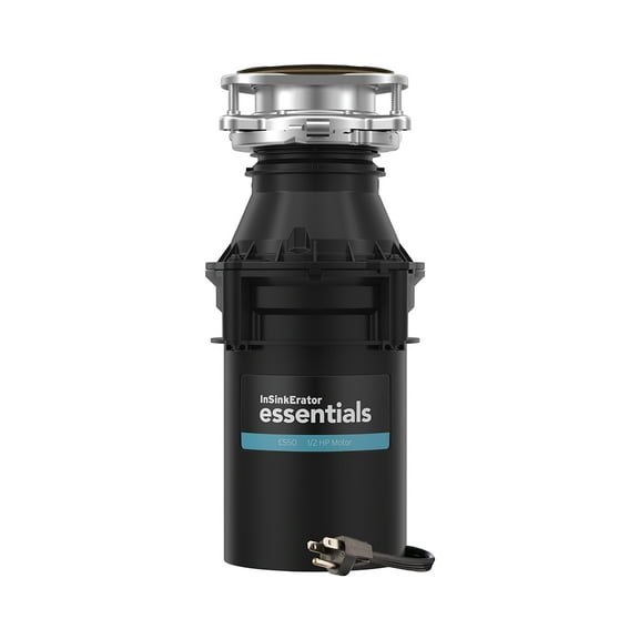 InSinkErator Essentials ES50 W/C 1/2 HP Continuous Feed Kitchen Garbage Disposal with Power Cord