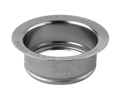Extended Kitchen Sink Flange in Stainless Steel for InSinkErator Garbage Disposal