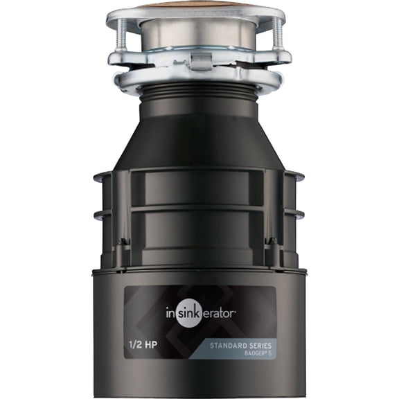 InSinkErator Garbage Disposal Badger 5 Continuous Feed - 1/2 HP Residential Use, Standard Application