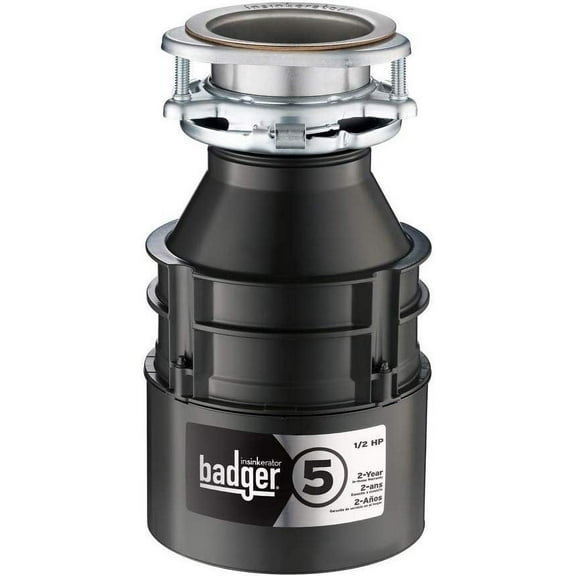 InSinkErator Garbage Disposal Badger 5 Continuous Feed - 1/2 HP