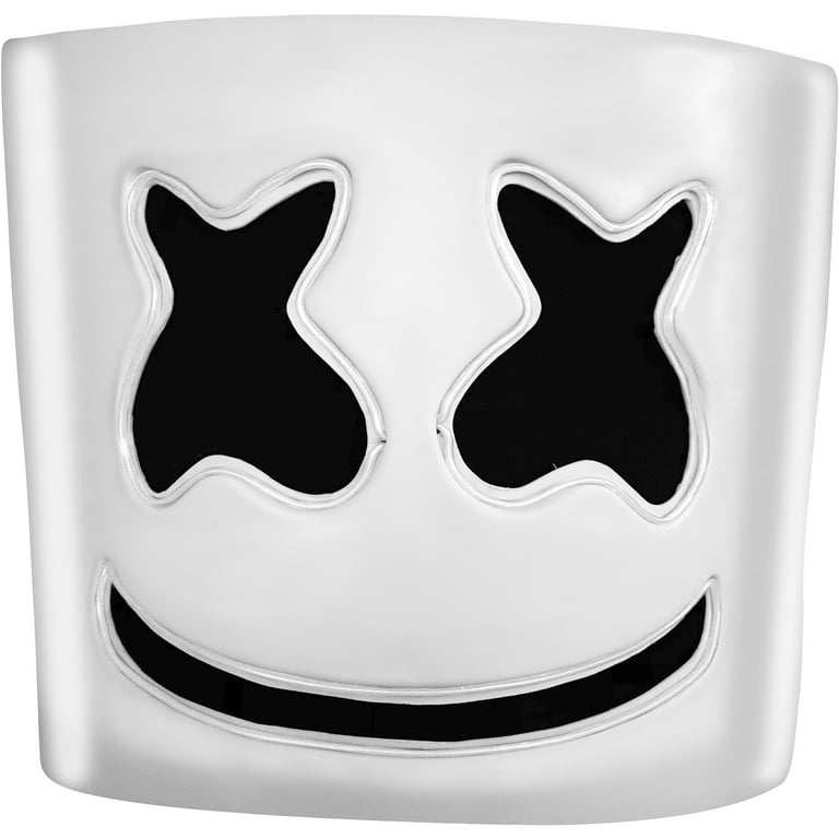 InSpirit Designs DJ Marshmello Light Halloween Fantasy Costume Plastic Mask Unisex, Adult White Walmart.com