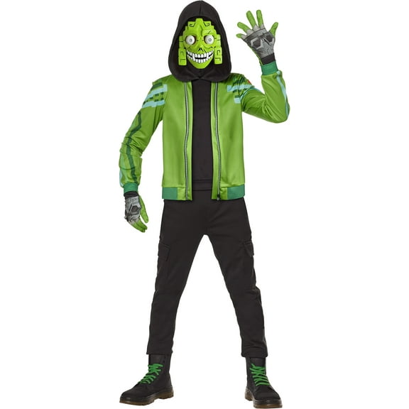 InSpirit Designs Fortnite Mezmer Halloween Fantasy Costume Male, Teen 14-17, Green