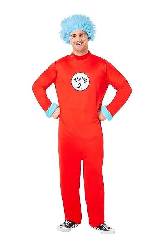 Dr Seuss Thing Jumpsuit Adult Costume | X-Large Unisex