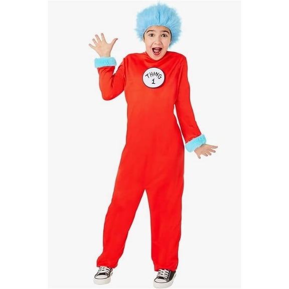 InSpirit Designs, LLC Dr Seuss Thing Jumpsuit Child Costume | Medium Unisex
