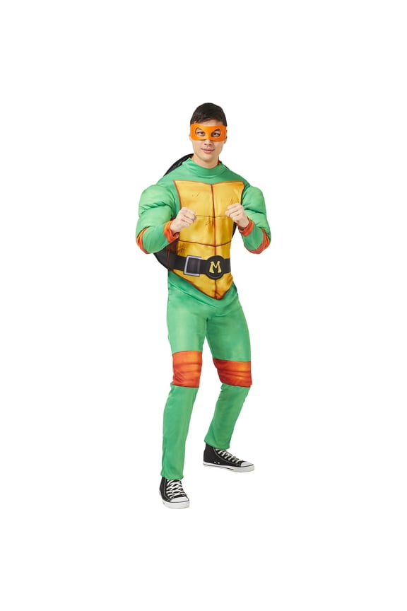 Teenage Mutant Ninja Turtles Michelangelo Halloween Costume Male, Adult 18-64, Green