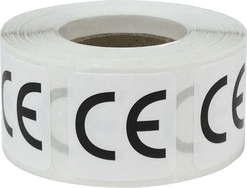 InStockLabels European Conformity CE Labels 1 Inch Square 500 Adhesive ...