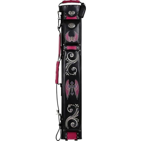 InStroke ISXB Black La Bella Donna 2x4 Leather Billiards Pool Cue Stick Case