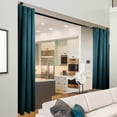 thumbnail image 1 of InStyleDesign  108"H Extra Wide Room Divider Curtain with Grommet (1 Panel) Turquoise 180w x 108h, 1 of 5