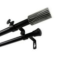 thumbnail image 1 of InStyleDesign  13/16" Two Tone Pedestal Collection Double Curtain Rod Elm Finial 120 to 170 inch, 1 of 4