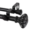 thumbnail image 1 of InStyleDesign  Amor Adjustable Black Double Curtain Rod Set 120 to 170 inch, 1 of 2