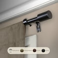 thumbnail image 1 of InStyleDesign  Angela 5/8-inch Adjustable Single Curtain Rod Black 48 to 84 inches Black Finish, 1 of 5