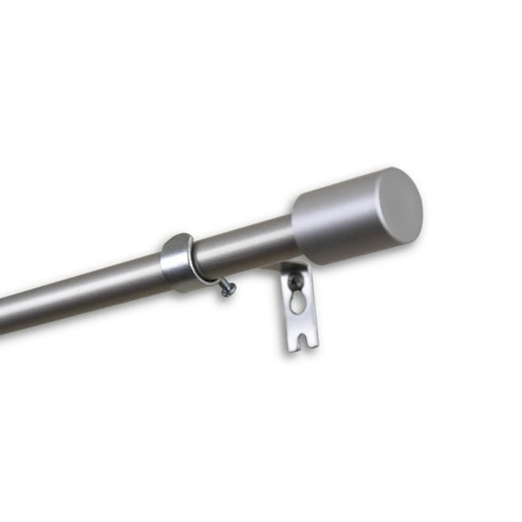 InStyleDesign Angela 5/8-inch Adjustable Single Curtain Rod satin nickel 84-120 inch Satin, Nickel Finish, Silver Finish