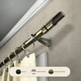 thumbnail image 1 of InStyleDesign  Barra Adjustable Curtain Rod Antique Brass 48 to 84 inches Brass Finish, 1 of 4