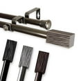 thumbnail image 1 of InStyleDesign  Birch Adjustable Double Curtain Rod Black 48 to 84 inch Black Finish, 1 of 5