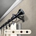thumbnail image 1 of InStyleDesign Bowler Adjustable Curtain Rod Black 48 to 84 inches Black Finish, 1 of 5