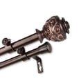 thumbnail image 1 of InStyleDesign  Charlie Adjustable Double Curtain Rod 13/16 inch dia. Cocoa 48 to 84 inches Brown Finish, 1 of 5