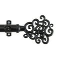 thumbnail image 1 of InStyleDesign  Cloud Adjustable Black Curtain Rod 120 to 170 inch, 1 of 2