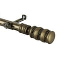 thumbnail image 1 of InStyleDesign  Cork Finial Adjustable Antique Brass Curtain Rod Set 28 to 48 inches, 1 of 3