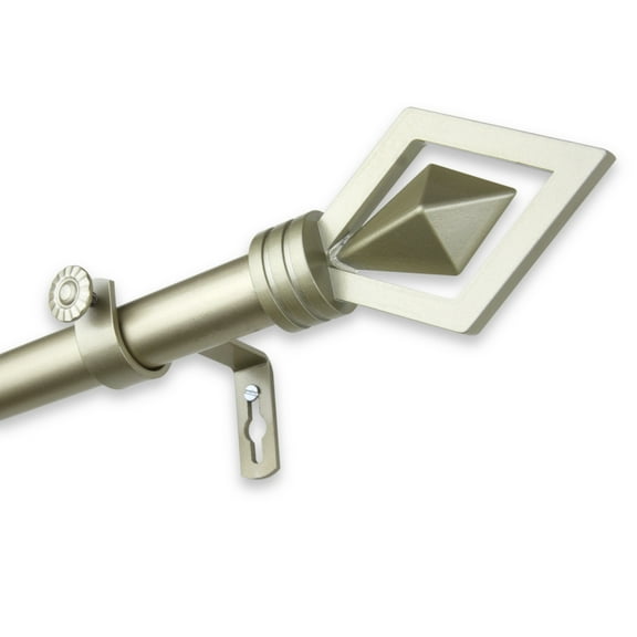 InStyleDesign  Crystal Adjustable Curtain Rod Light gold 28 to 48 inches Gold Finish