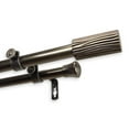 thumbnail image 1 of InStyleDesign  Elm Adjustable Black Double Curtain Rod Antique Brass 66 to 120 inch Brass Finish, Antique, 1 of 5