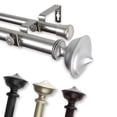 thumbnail image 1 of InStyleDesign  Emery Adjustable Double Curtain Rod satin nickel 28 to 48 inches Satin, Nickel Finish, Silver Finish, 1 of 5