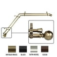 thumbnail image 1 of InStyleDesign  Finley Corner Window Double Curtain Rod 13/16 inch dia. Antique Brass 48-84 inches Brass Finish, 1 of 4