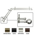 thumbnail image 1 of InStyleDesign  Finley Corner Window Double Curtain Rod 13/16 inch dia. Satin Nickel 28-48 inches Silver Finish, 1 of 4