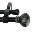 thumbnail image 1 of InStyleDesign  Gemma Adjustable Double Curtain Rod Black 66 to 120 inch Black Finish, 1 of 4