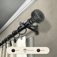 thumbnail image 1 of InStyleDesign  Helena Adjustable Curtain Rod Black 120 to 170 inches Black Finish, 1 of 4