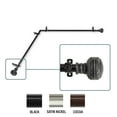 thumbnail image 1 of InStyleDesign  Helena Corner Window Curtain Rod 13/16 inch dia. Black each side 48-84 inches Black Finish, 1 of 4