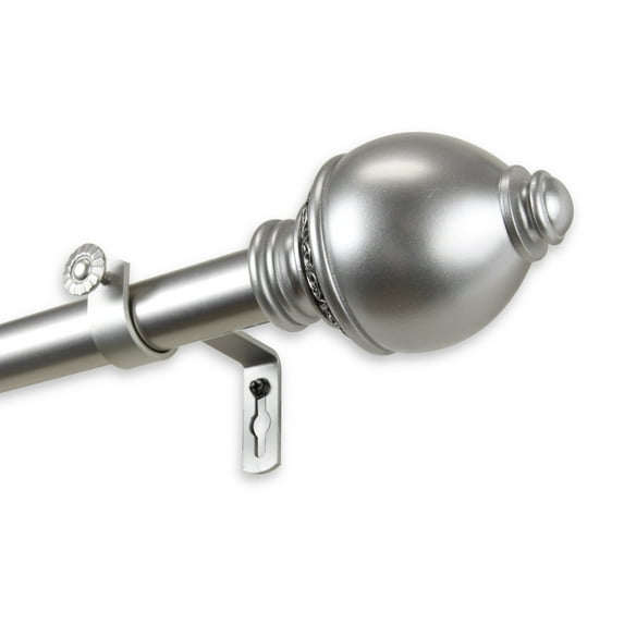 InStyleDesign Jolene 1 inch Adjustable Curtain Rod satin nickel 160 to 240 inch Satin, Nickel Finish, Silver Finish