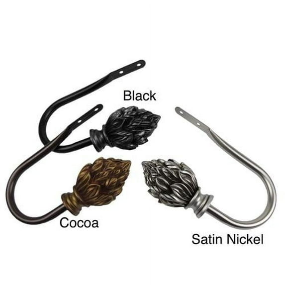 InStyleDesign Kindle Curtain Holdback Pair - n/a satin nickel Satin, Nickel Finish, Silver Finish