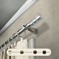thumbnail image 1 of InStyleDesign  Leo Adjustable Curtain Rod Satin Nickel 28 to 48 inches Silver Finish, 1 of 5