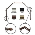 thumbnail image 1 of InStyleDesign  Lotus 5-Sided Bay Window Curtain Rod Cocoa Brown Finish, 1 of 4