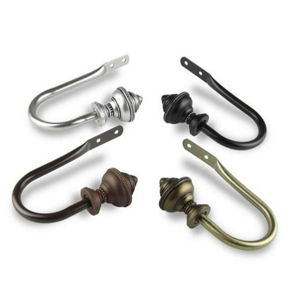 InStyleDesign Manor Curtain Holdback - n/a Cocoa Brown Finish