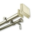 thumbnail image 1 of InStyleDesign  Mantle 1 inch Diameter Adjustable Double Curtain Rod Light gold 120-170 inch, 1 of 5