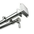 thumbnail image 1 of InStyleDesign  Mantle 1 inch Diameter Adjustable Double Curtain Rod satin nickel 120-170 inch, 1 of 5