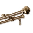 thumbnail image 1 of InStyleDesign  Monroe Adjustable Double Curtain Rod Antique Gold 28-48 Inch, 1 of 5