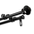 thumbnail image 1 of InStyleDesign  Monroe Adjustable Double Curtain Rod Black 28-48 Inch, 1 of 5