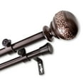 thumbnail image 1 of InStyleDesign  Nadine Adjustable Double Curtain Rod Cocoa 28-48 Inch, 1 of 5
