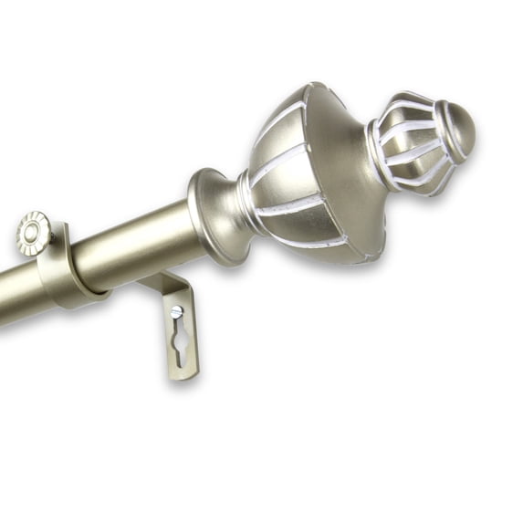 InStyleDesign Oden Adjustable Curtain Rod Light gold 120 to 170 inch Gold Finish