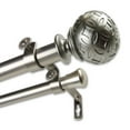 thumbnail image 1 of InStyleDesign  Odette 1 inch Diameter Adjustable Double Curtain Rod satin nickel 120 to 170 inches Silver Finish, 1 of 4