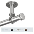 thumbnail image 1 of InStyleDesign  Pita 1 inch Diameter Ceiling Curtain Rod/ Room Divider satin nickel 28 to 48 inches Silver Finish, 1 of 4