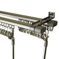 thumbnail image 1 of InStyleDesign  Regal Silver Adjustable Double Curtain Track Set 48 to 84 inch, 1 of 3