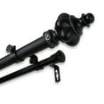 thumbnail image 1 of InStyleDesign  Revel 1 inch Diameter Adjustable Double Curtain Rod Black 120 to 170 inches Black Finish, 1 of 5