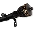 thumbnail image 1 of InStyleDesign  Risler 1 inch Diameter Adjustable Curtain Rod Black 28 to 48 inches N/A, 1 of 5