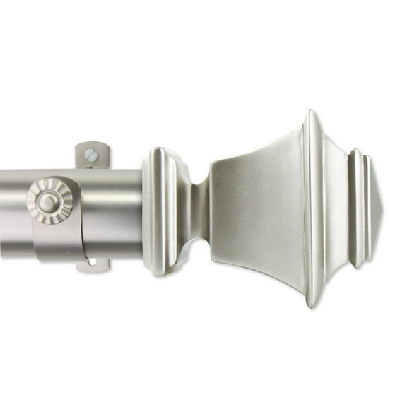 InStyleDesign  Schubert 1.5" Adjustable Curtain Rod 121 to 170 inches satin nickel 115 to 165 inch Satin, Nickel Finish, Silver Finish