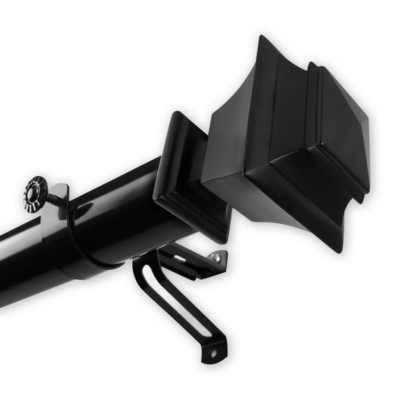 InStyleDesign Schubert 1.5" Custom Cut Length Curtain Rod Black 5ft N/A